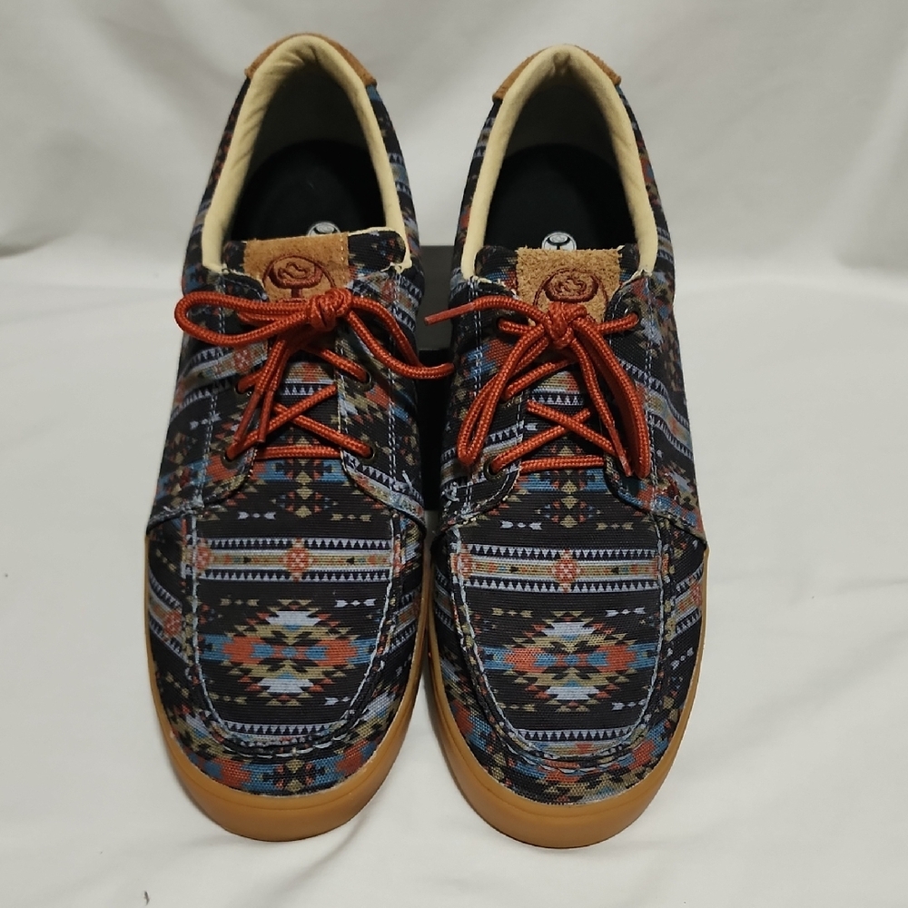 Twisted X Men's Hooey Multicolor Pattern Sneakers with Red Laces